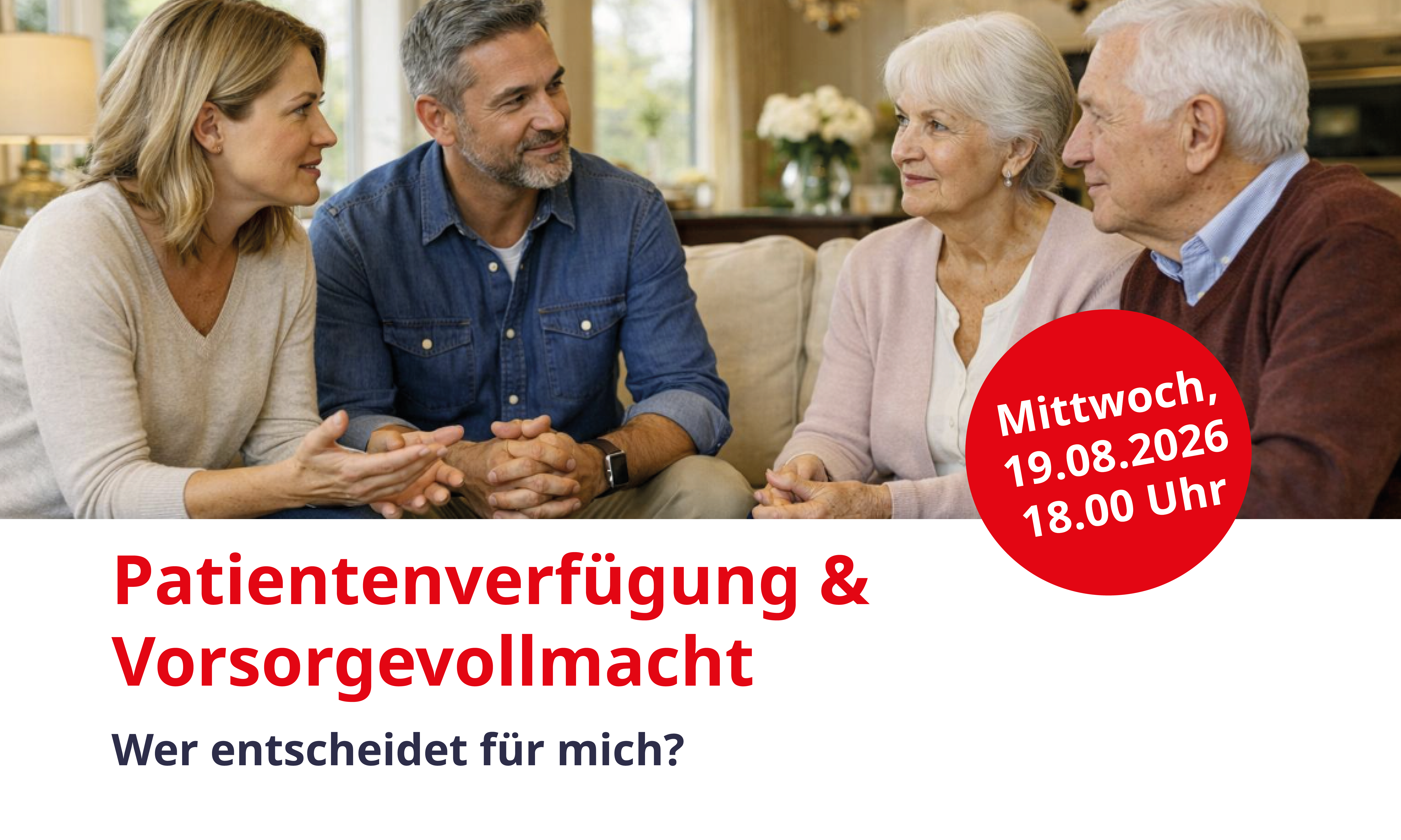 Vortrag zum Thema Patientenverfügung und Vorsorgevollmacht